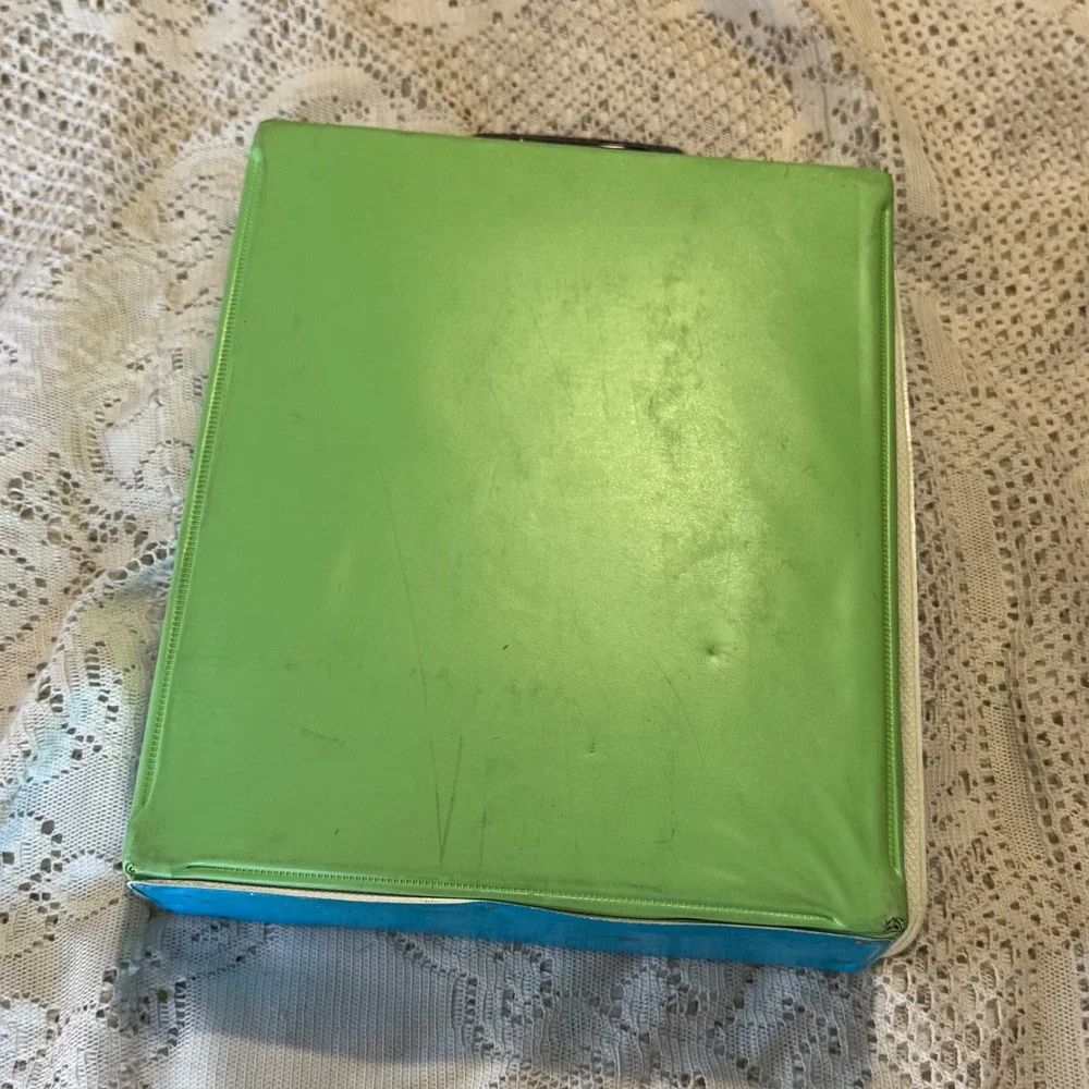 Vintage Barbie Doll Case Mattel 1969‎ Blue Green Carrying Storage Container